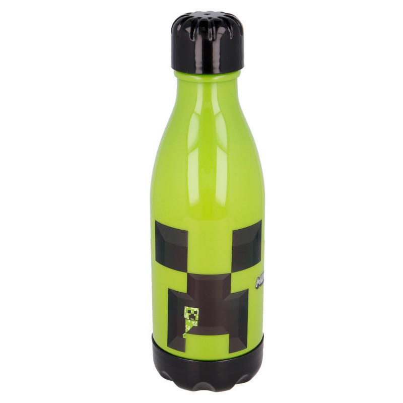 TEMU Botella de agua de plástico de Creeper de Minecraft con tapón de , 560 ml