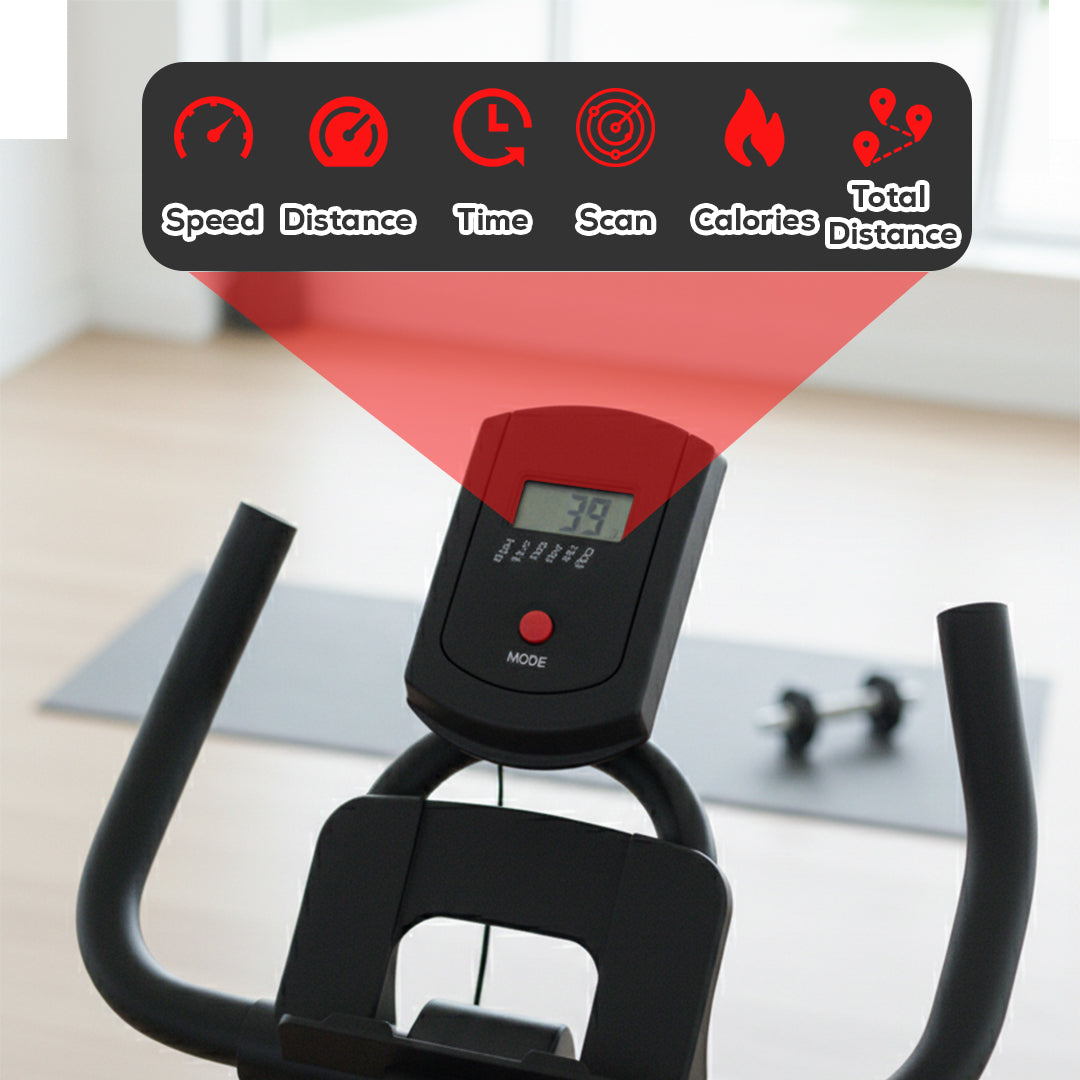 Adjustable, Portable, LCD Monitor Upright Exercise Bike