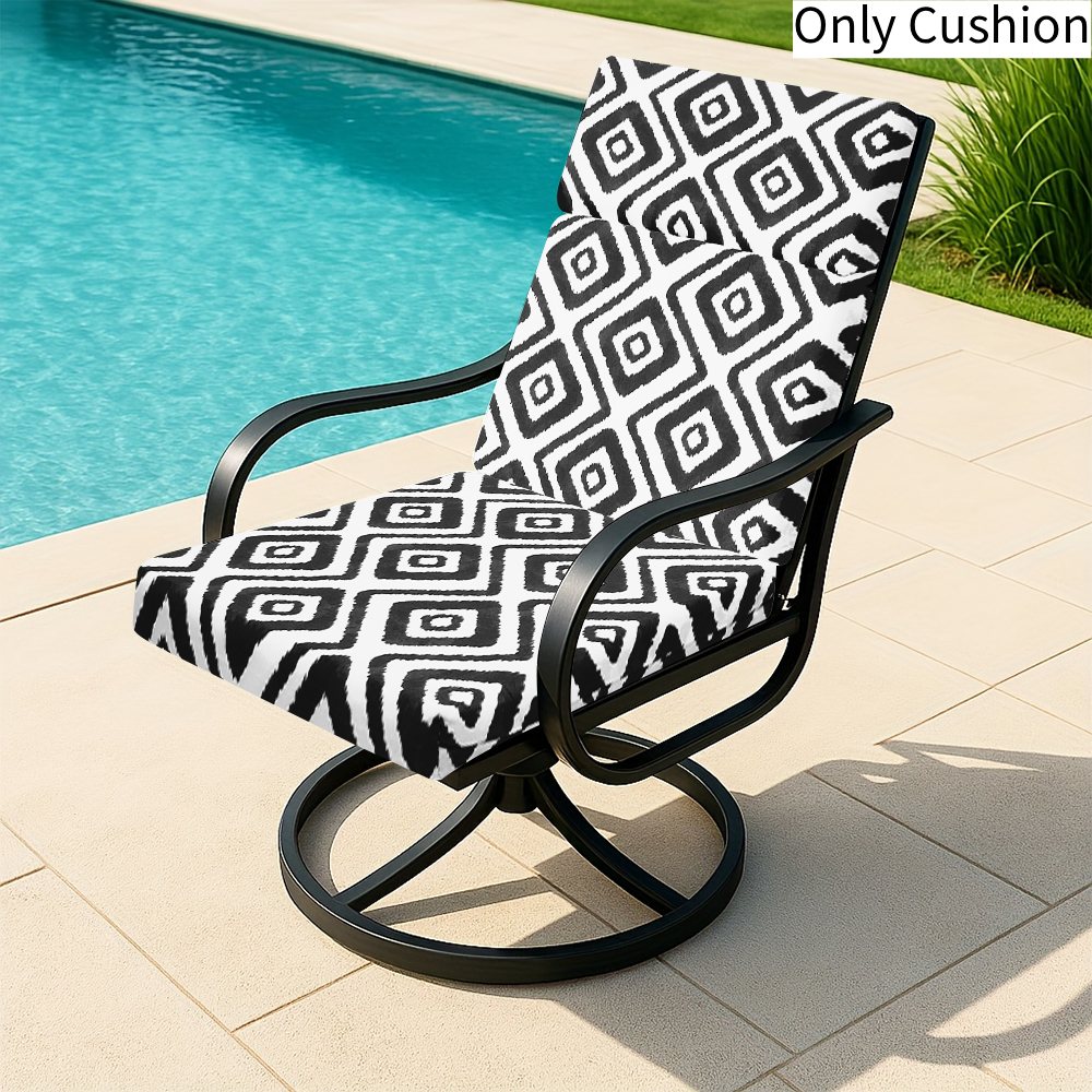TEMU 3-fold Seat & Back Cushion (only Cushion) 45x107x3cm, -one Pad For Garden Chairs, Camping Seats, Or Floor Sitting – Soft Polyester & Sponge Fill