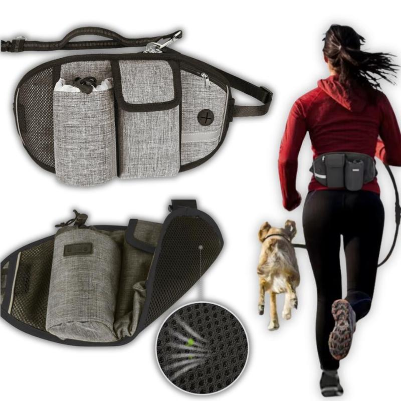 Image of Gray Running Hip Harness For Dogs, With Reflective Strips, Suitable , Hikes, Training, Jogging, , And Running - Ideal For Medium And Large Breeds, Made Of Acrylic Fiber, Designed For