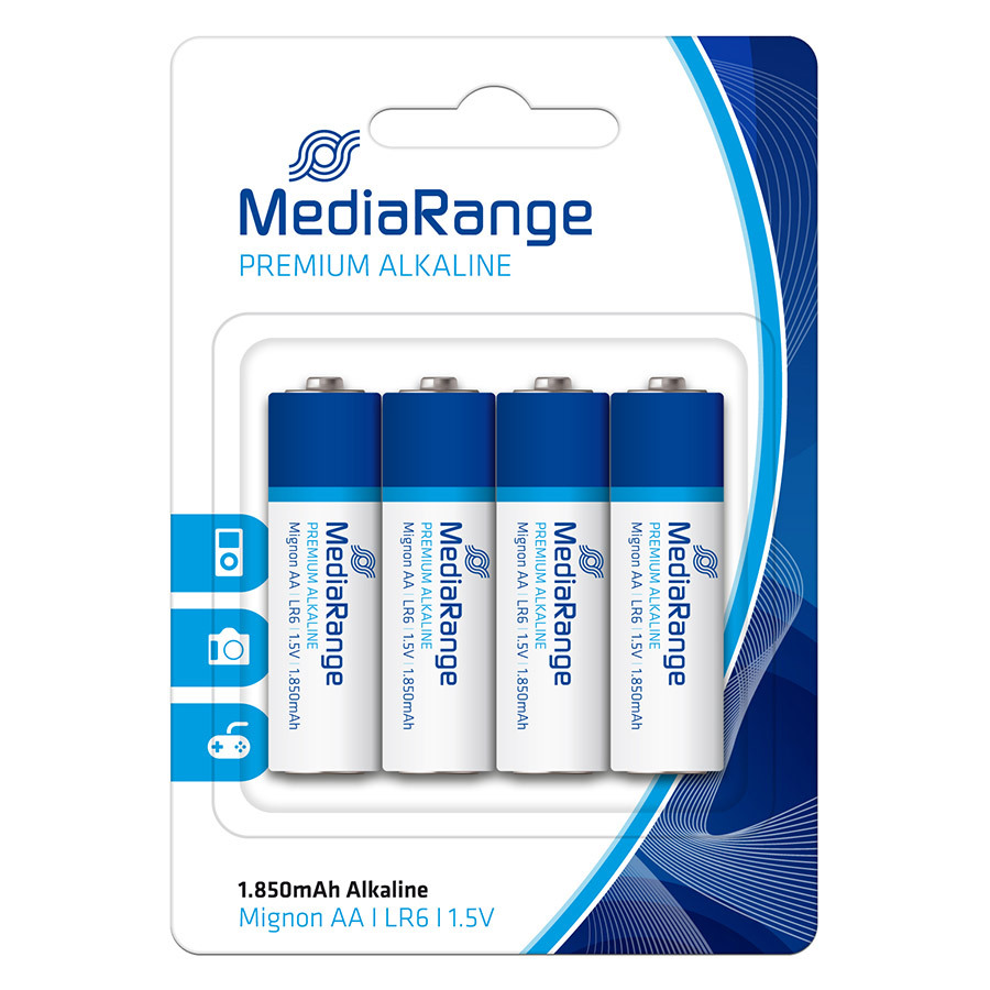 TEMU Mediarange Alkaline Battery Lr6 Aa 1.5v - Mrbat104 - Pack Of 4