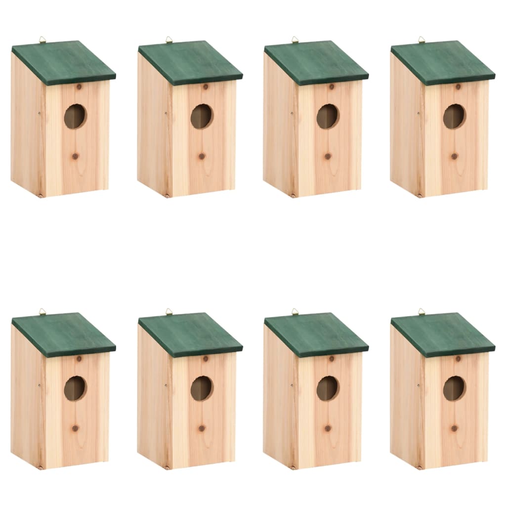 Image of 8x Wooden Bird House Nesting Box Bird Feeder House Feeder House Birds