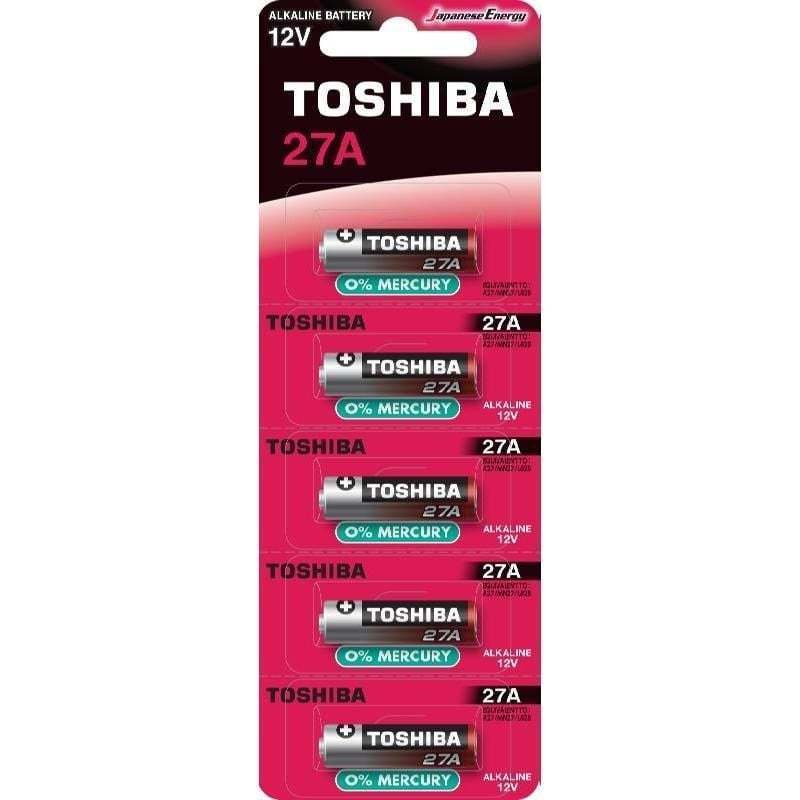 Image of Pack Of 5 Toshiba 12v 27a Alkaline Batteries, 12v