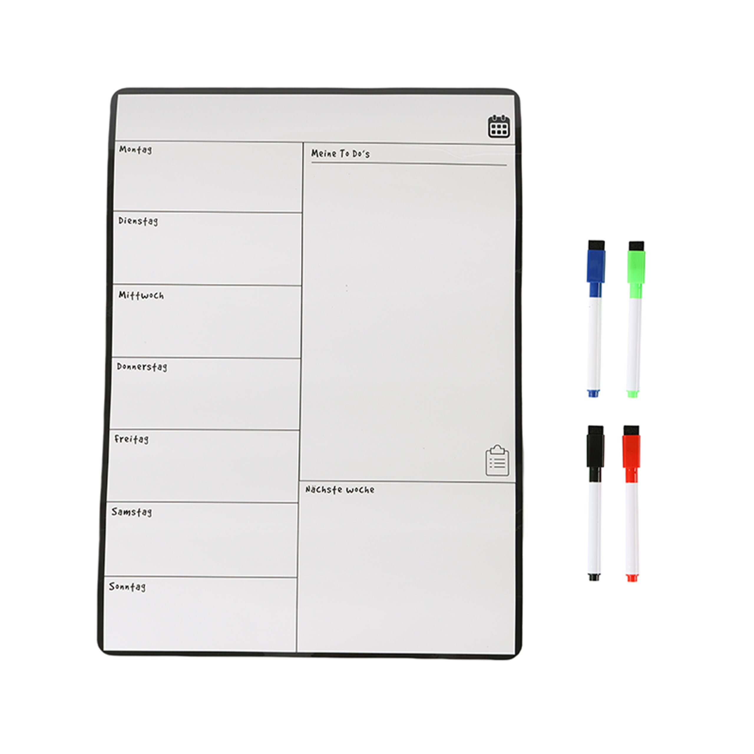 Weekly Meal Planner In White - (w)30 X (h)42 Cm