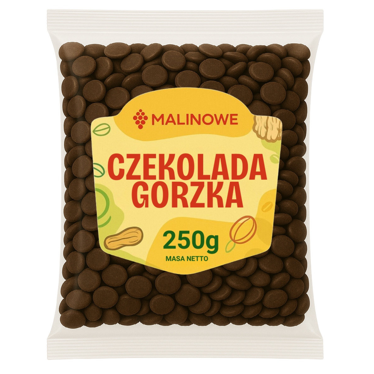 Bitter Chocolate Pastilles 250g Premium Quality Dark Dessert Chocolate