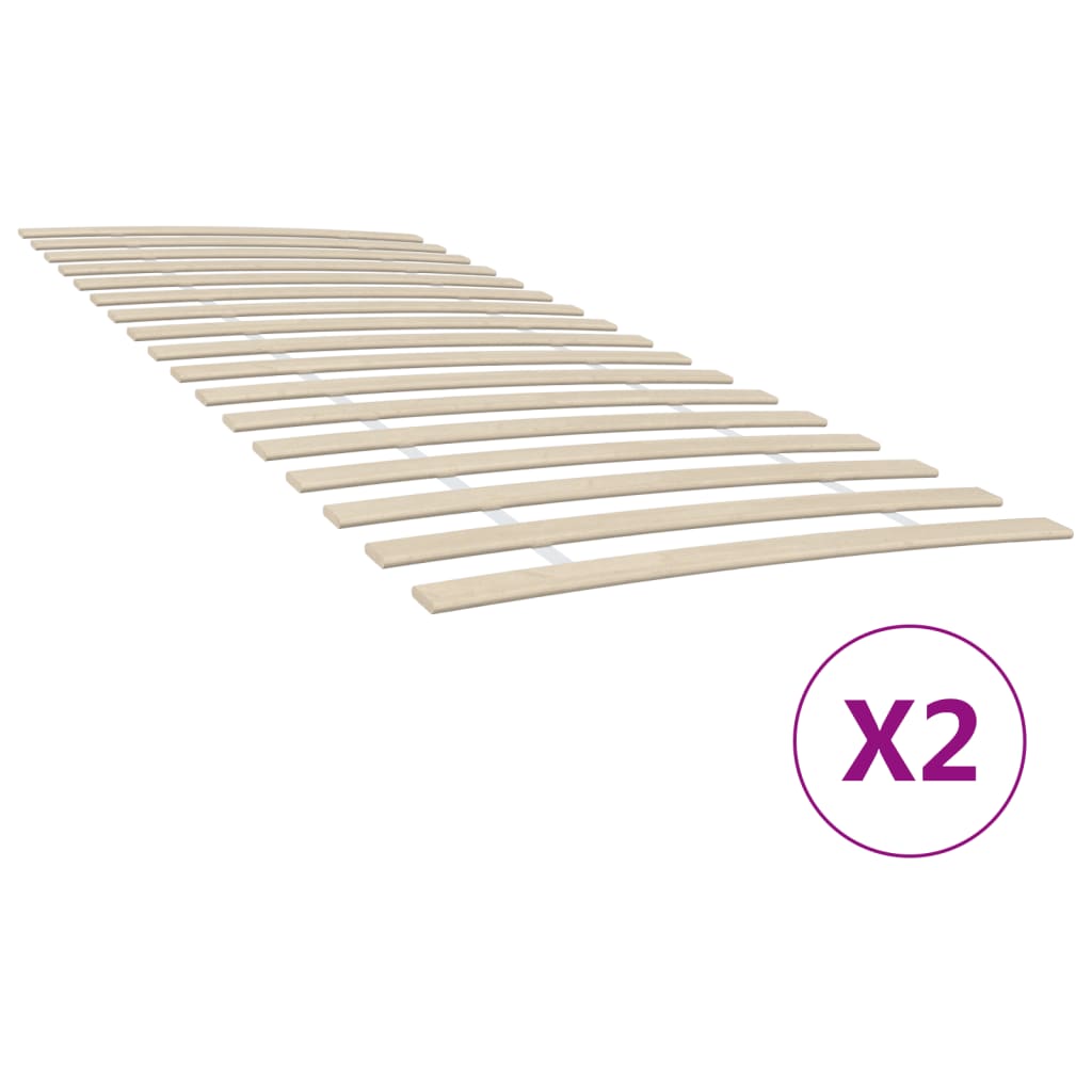 Vidaxl Replacement Slatted Bed Base, Foldable Wooden Slatted Bed Frame, Solid Wood Slats, Replacement For Solid Wood Slatted Beds