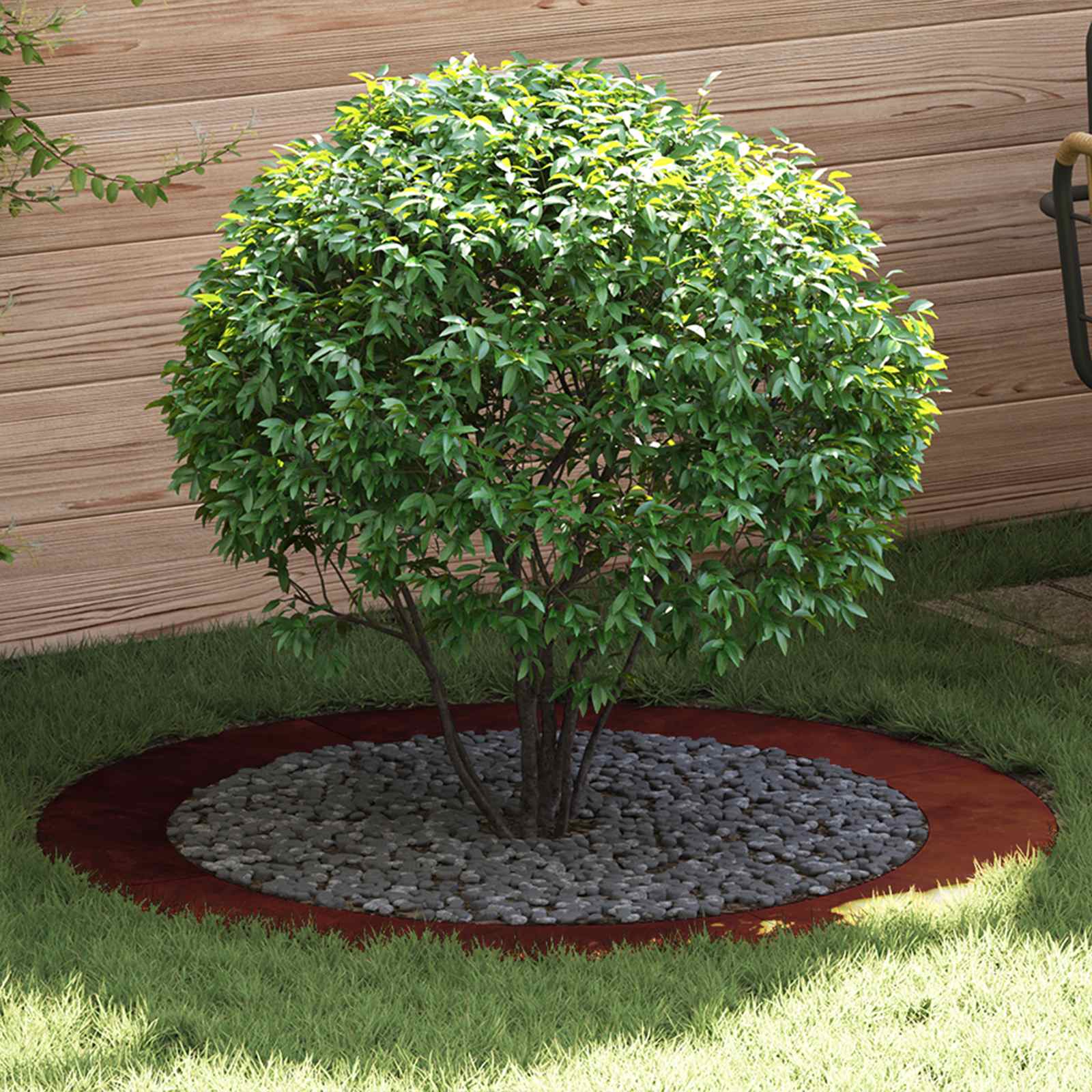 Suitable For Flat Tree Ring Rustic Ø90/120 Cm, Garden & Terrace, Protection, Weather-resistant Outdoor Decor, Landscaping, Garden Accessories