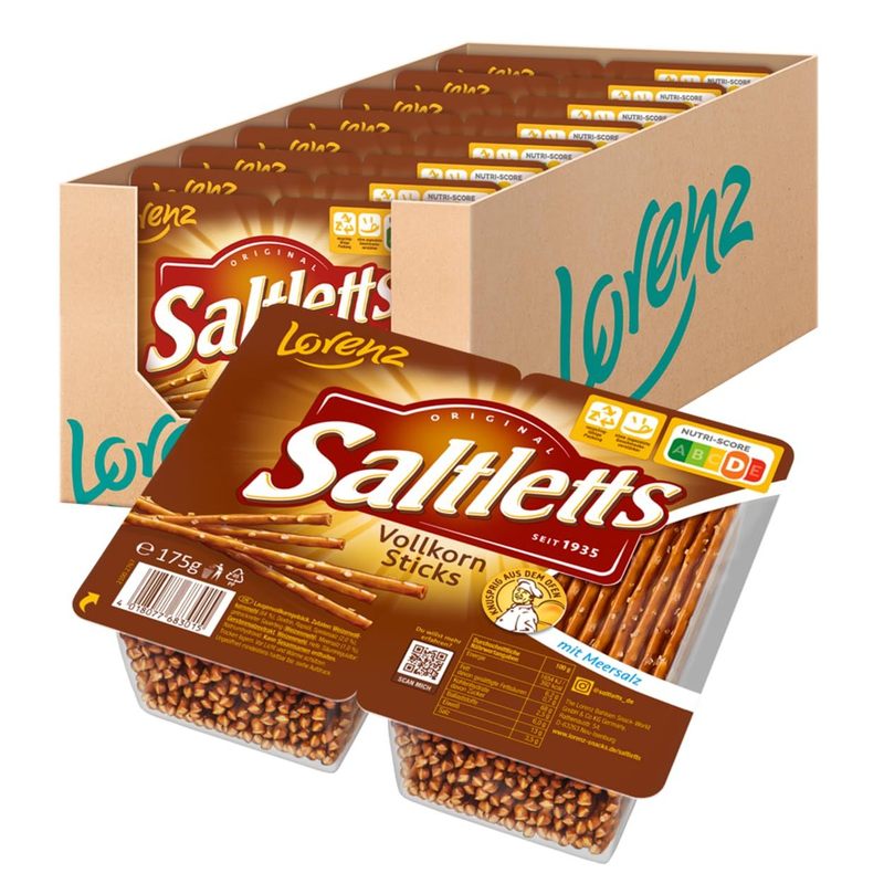 8 Lorenz Saltletts Whole Grain Sticks 175g (8x175g)