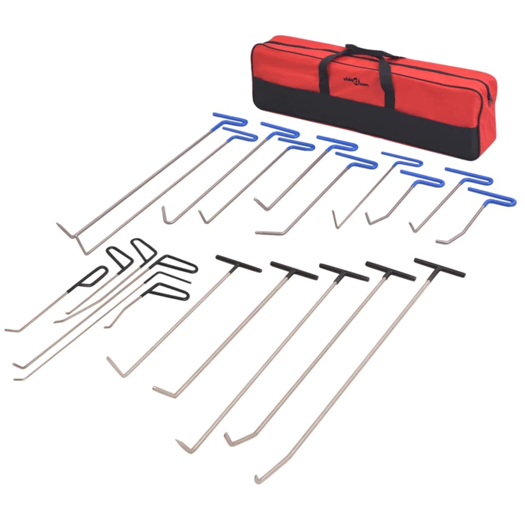 Vidaxl 21-piece Dent Repair Tool Set, Stainless Steel, Paint-safe Tool Kit
