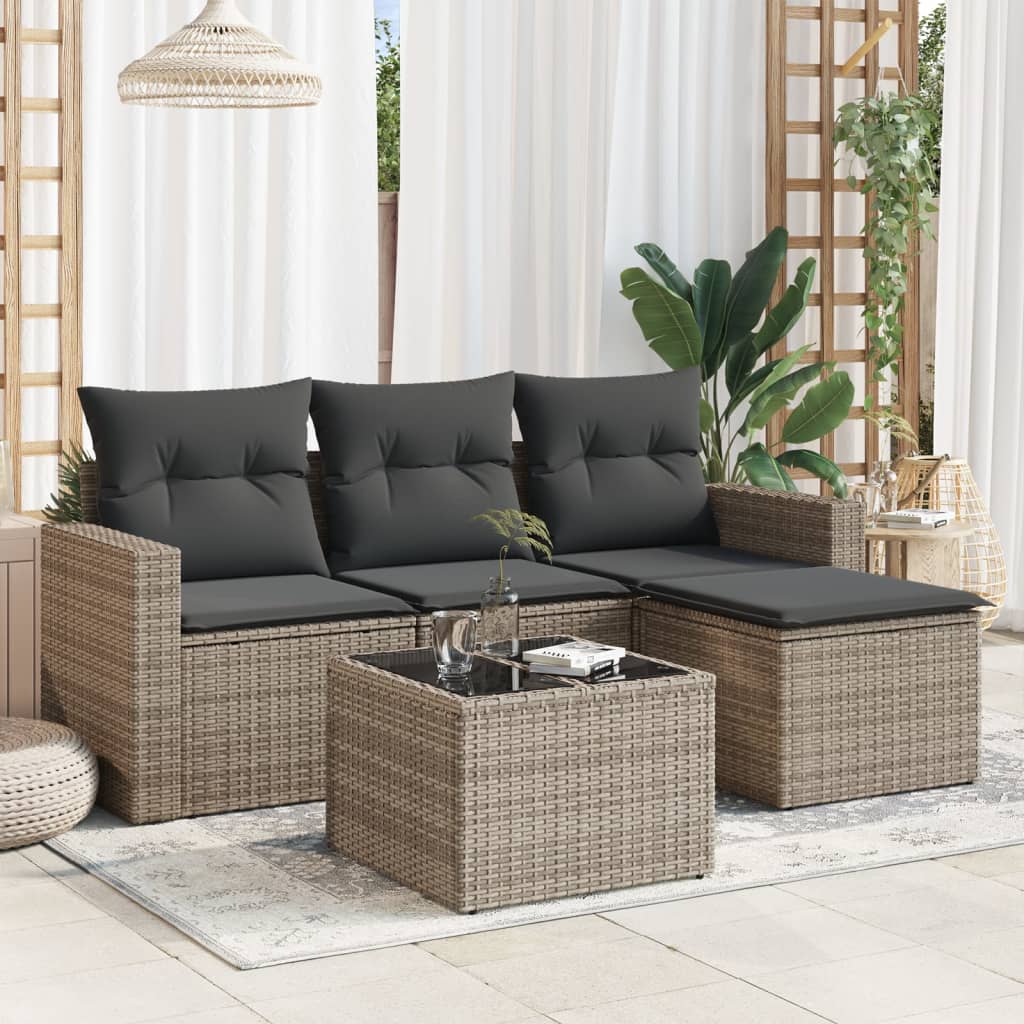 Vidaxl Garden Sofa Set, Outdoor Sofa Set, Sofa Set, Garden Lounge Set, Poly Rattan Lounge Set For Terrace
