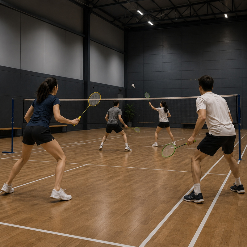 Badminton Set with 4 Rackets and 3 Shuttles