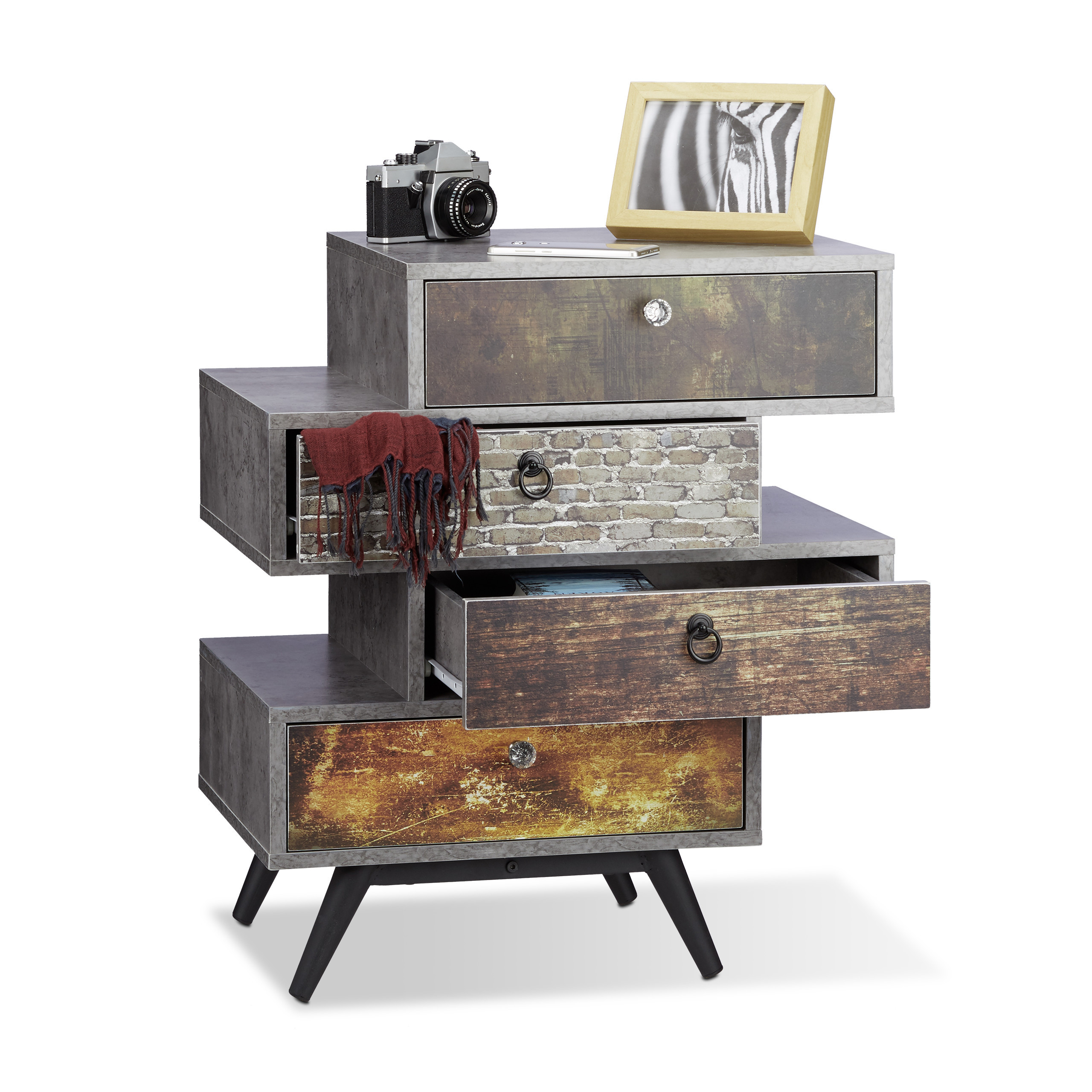 Dresser In Gray - (w)60 X (h)68 X (d)40 Cm