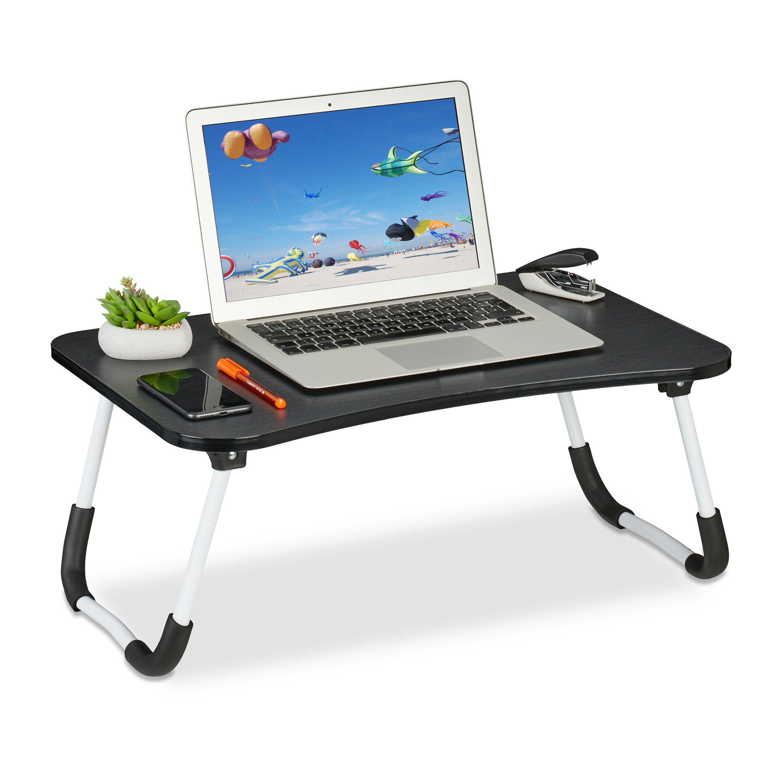 Laptop Desk In Black - (w)63 X (h)26 X (d)40 Cm