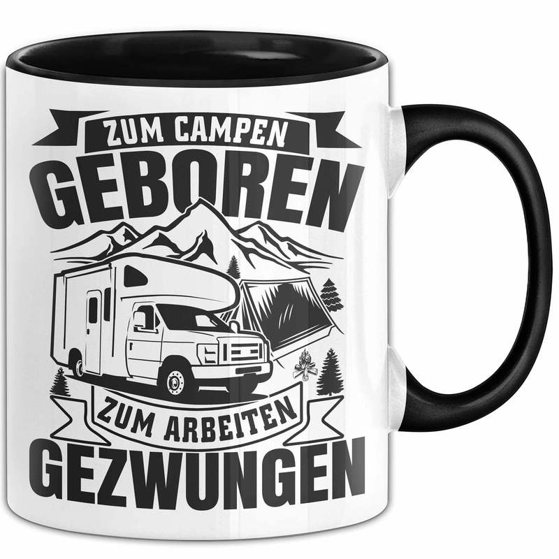 Motorhome Mug Gift Forced To Work Camping