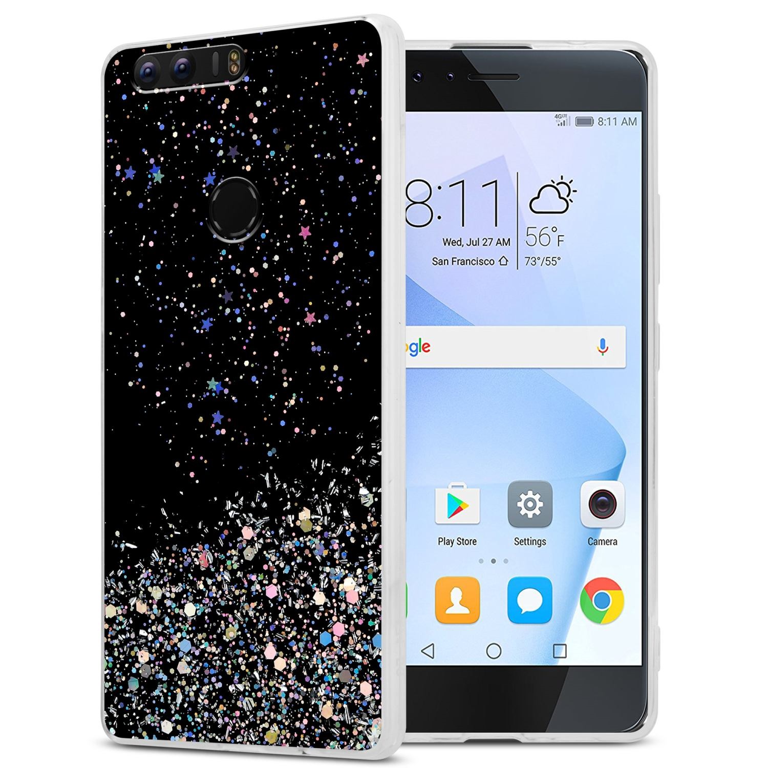 Case Compatible 8 / 8 Premium Protective Of Flexible Tpu Silicone With Sparkling Glitter Case Cover Etui Phone Case