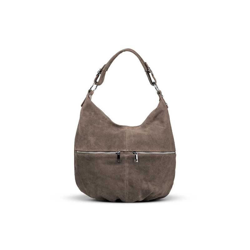 Vera Leather Bag Deer Suede Taupe