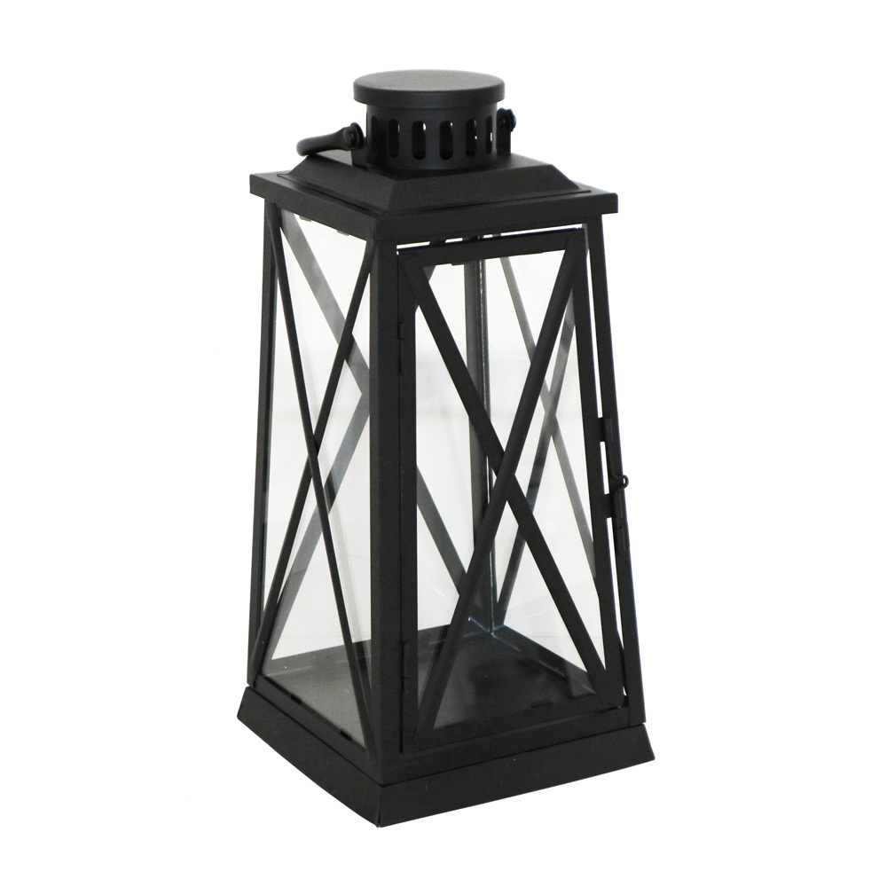 Candle Holder Harbour Black Metal H37cm Metal Candle Holder Country House Modern - Middle