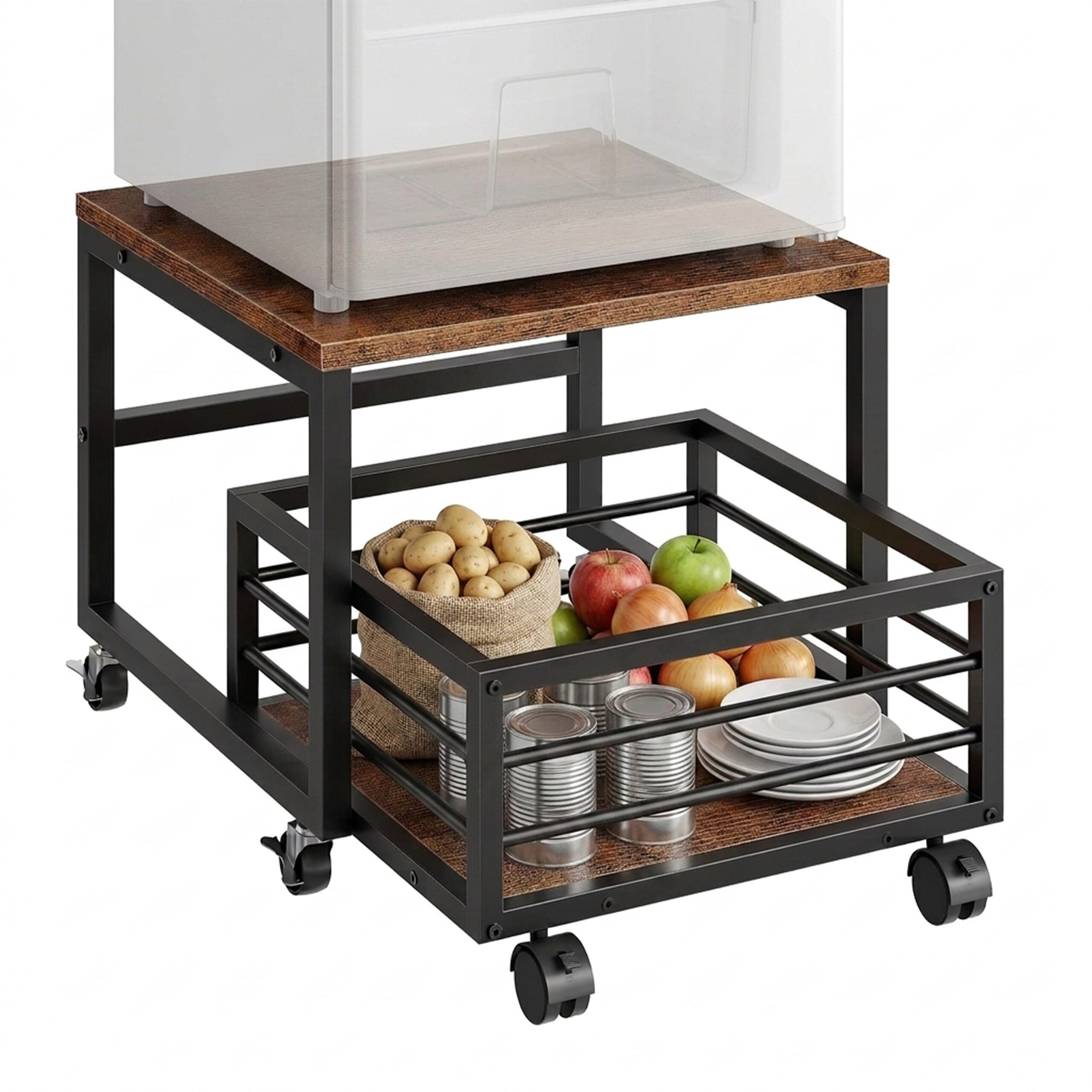 Mini Refrigerator /brown - (w)50 X (h)44 X (d)50 Cm