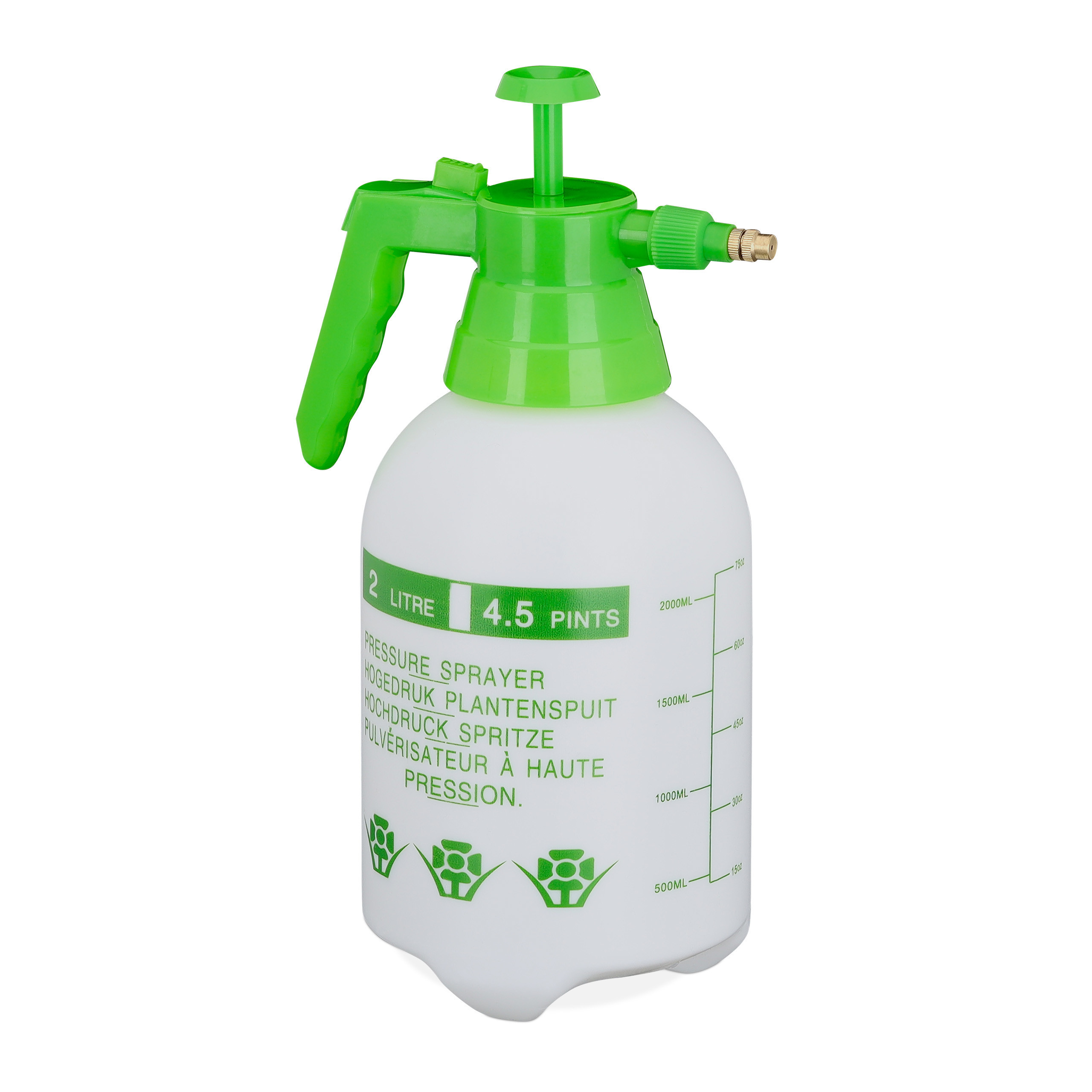 2 X Pressure Sprayers In White/green - 2 L