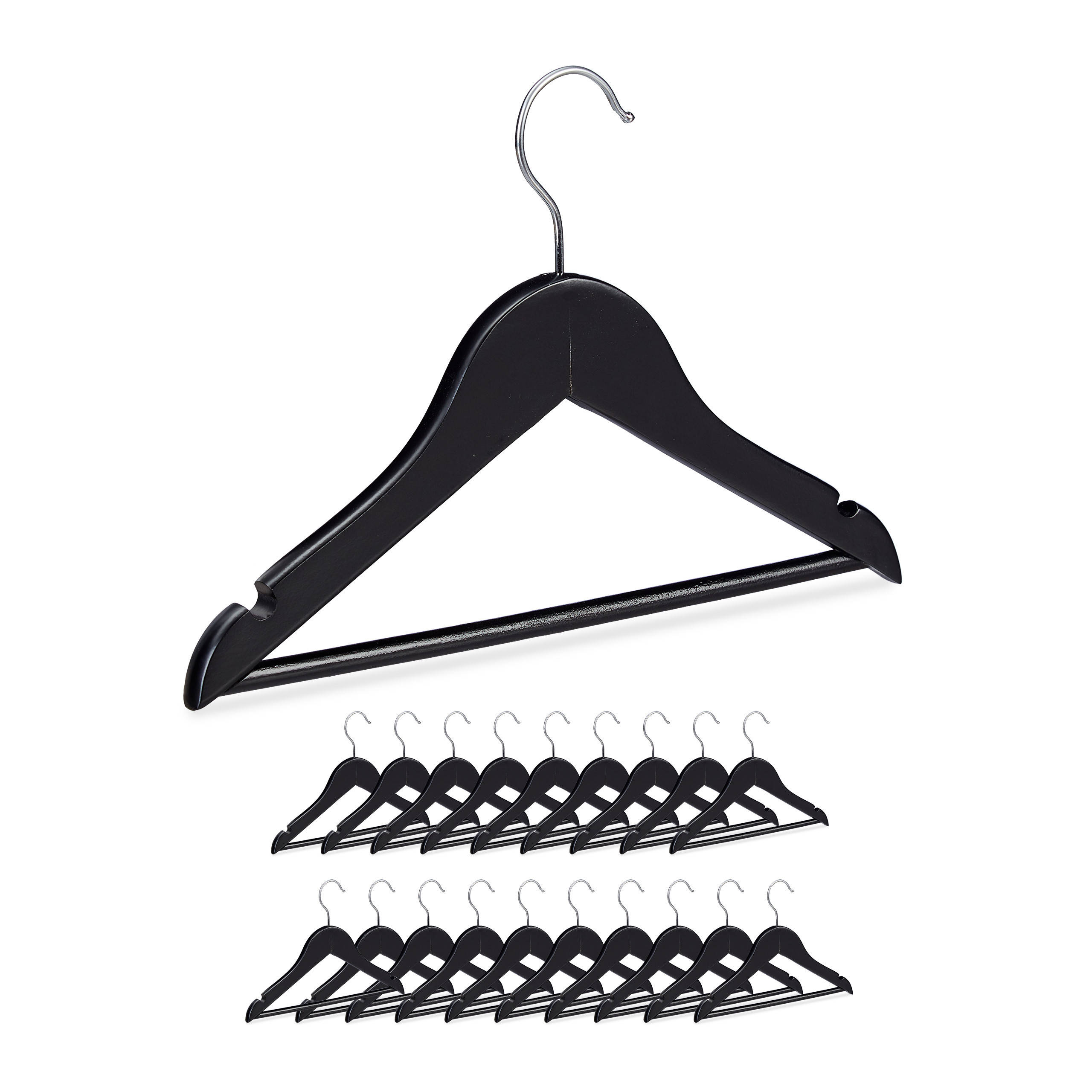 20pcs Set: Children's Clothes Hangers In Black