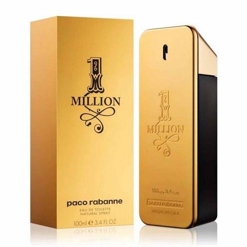 Paco Rabanne 1 Million Eau De Toilette Men's Aftershave Spray 100Ml, Gold