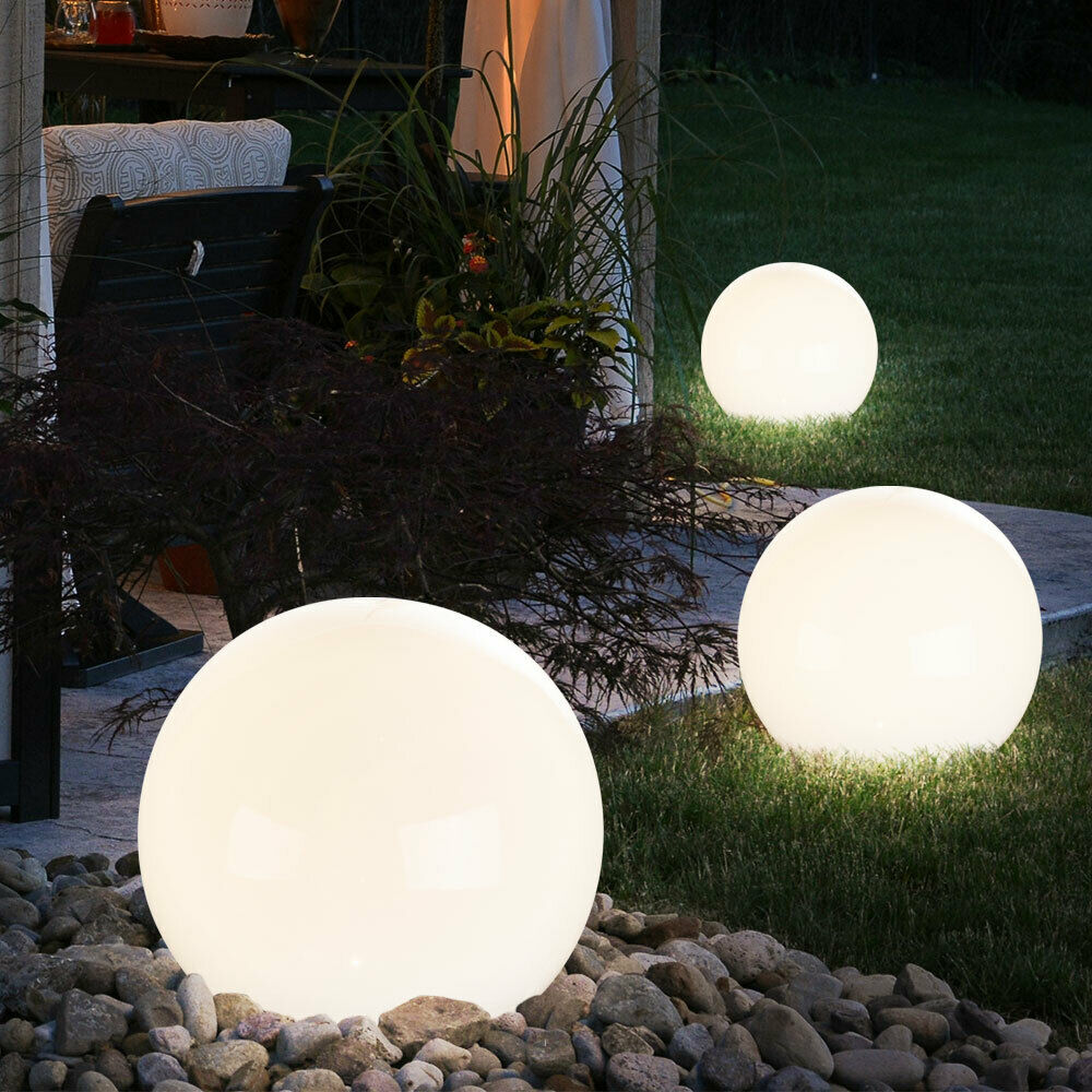 3rd Set Led Solar Outdoor Plug-in Lights Veranda Lighting Garden Lamps Terrace Balls Ground Spike