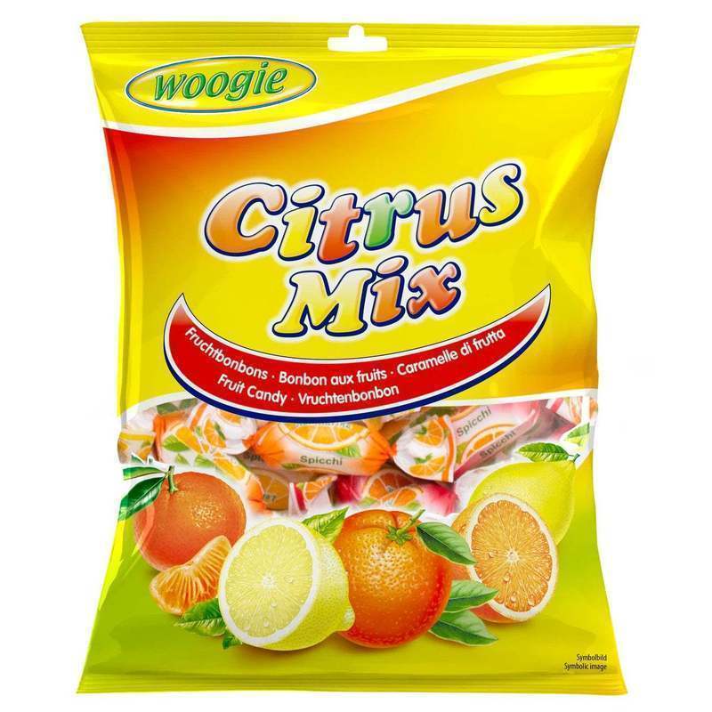 Woogie Bonbons Citrus Mix Filled Bonbons Lemon Orange Mandarin 170g