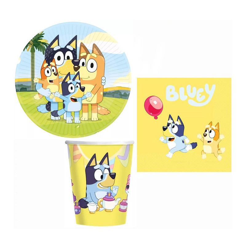 TEMU Set de Bluey con de 23 cm, 32 piezas (Familiar)