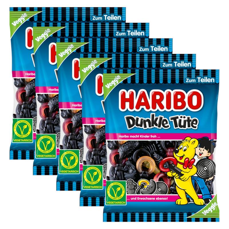 5-pack Haribo Dark Bag 175g (5x175g)