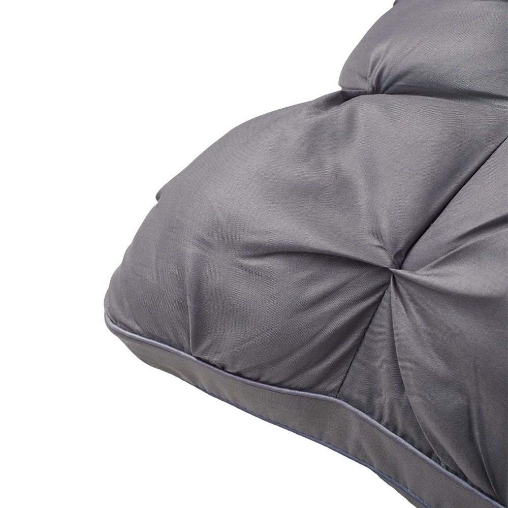 Pack Of 2 Bed Pillows, Large Standard Size 74*48cm with 800g fillings, Luxury Hotel Quality Pillow Soft Bounce Back Firm Twisted Flower Pillows Core, Non-Collapsing High Core for Side Sleeping (Grey)