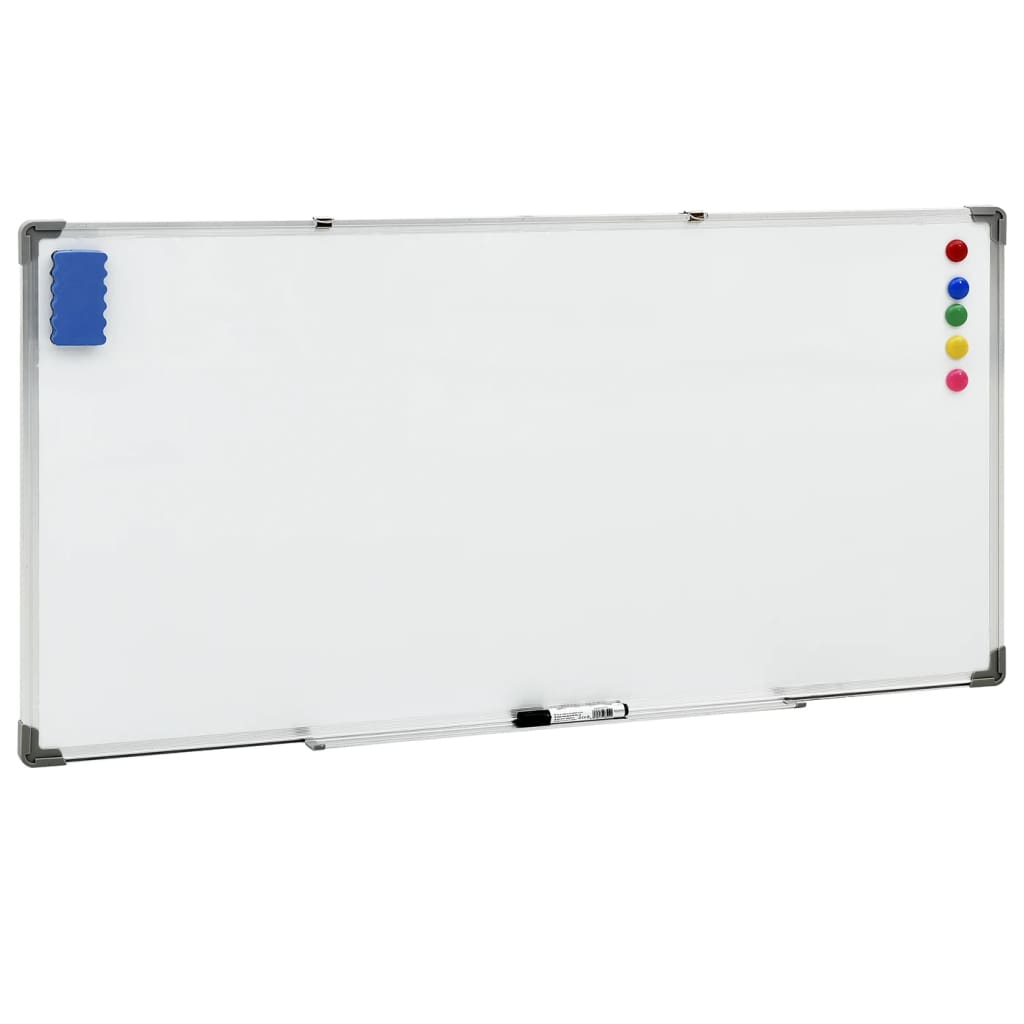 Image of Vidaxl Magnetic Whiteboard, Magnetic Board, Wall Board, Magnetic Wall, Whiteboard, Lacquered Memo Board, Push Pin Board, Writing Board, White, 110x60cm, Steel