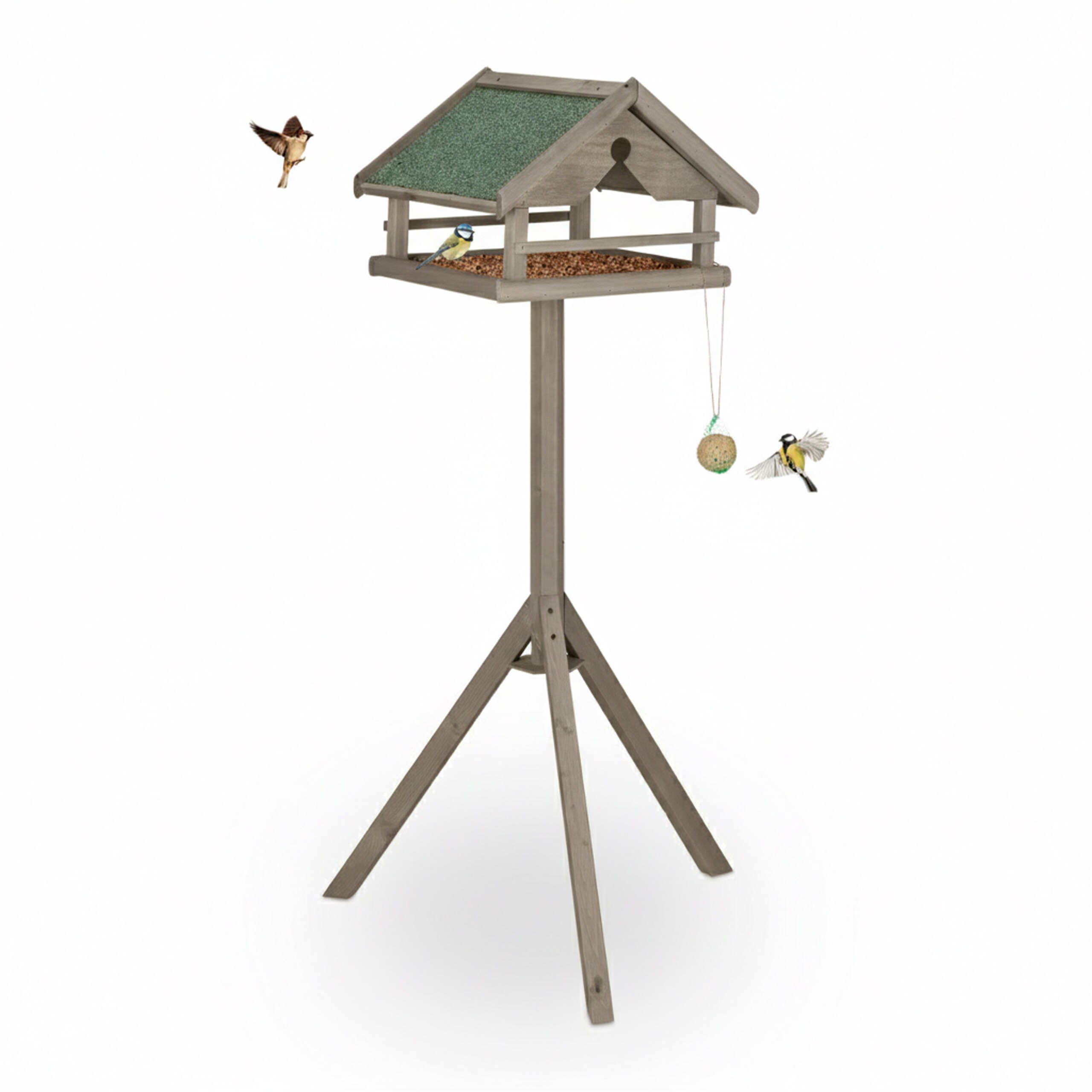 Bird Feeder House In Brown - (w)37 X (h)120 X (d) Cm