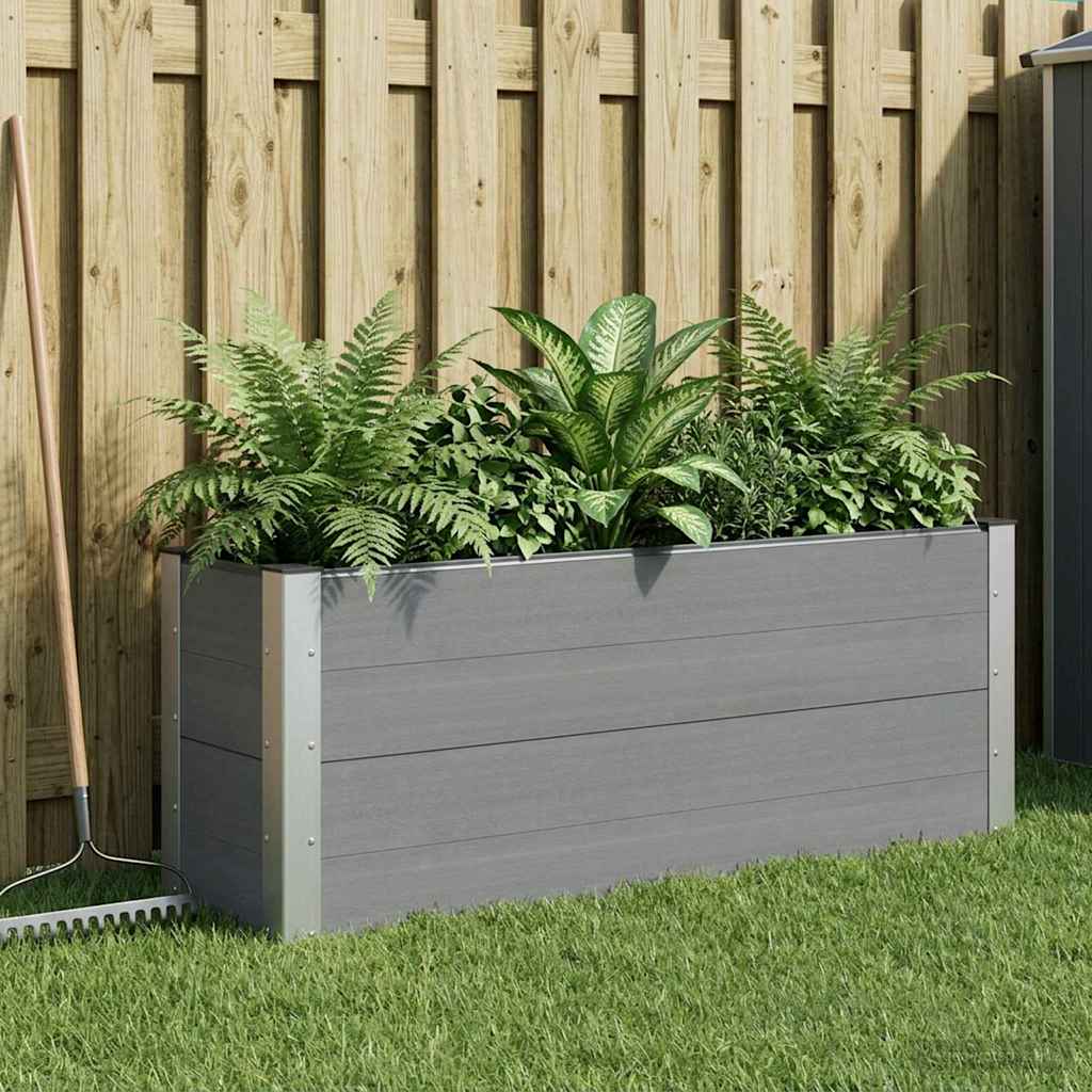 Vidaxl Raised Garden Bed Grey 100 X 30 X 72 Cm, Rust-resistant, Weatherproof Planter, Modern For Herbs And Flowers