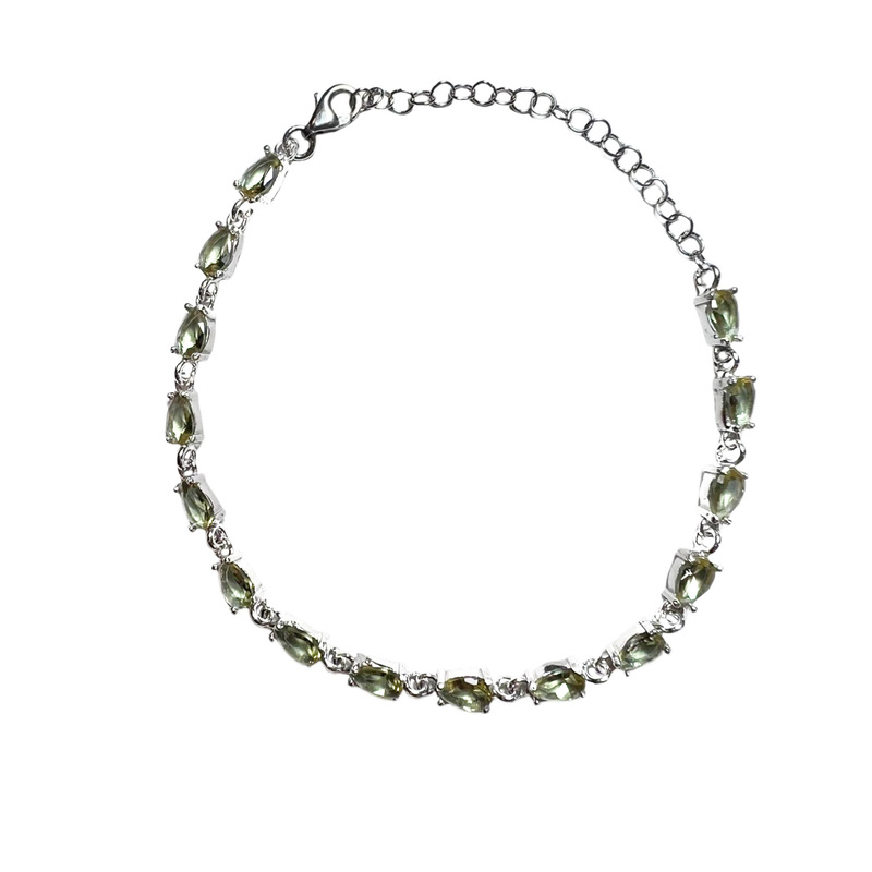 Bracelet With Sultanites In Of A Tear Drop - 925 Silver - Gift For Her