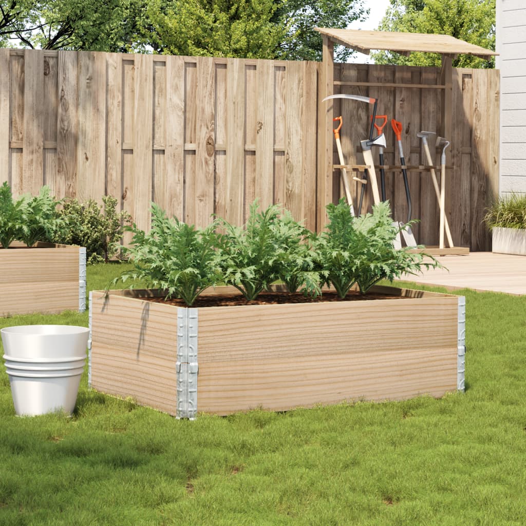 Vidaxl Planter Box, Stackable Foldable Raised Bed, Plant Pot For Balcony, Flower Box Bed Vegetable Bed, Solid Pine Wood