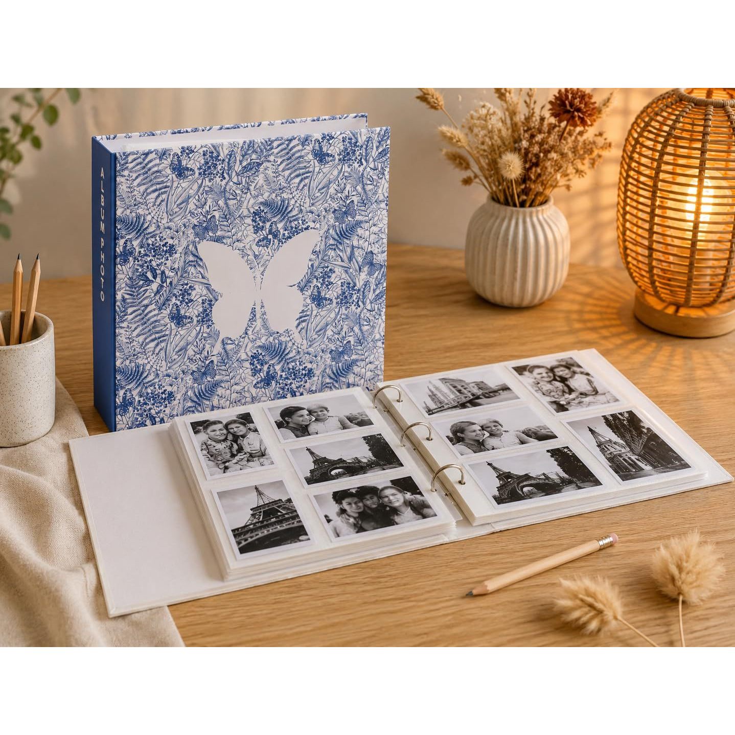 Álbum de fotos de gran capacidad para 500 fotos de 10 x 15 cm – Formato grande de 34 x 33 cm – Azul: retailer-supplied image