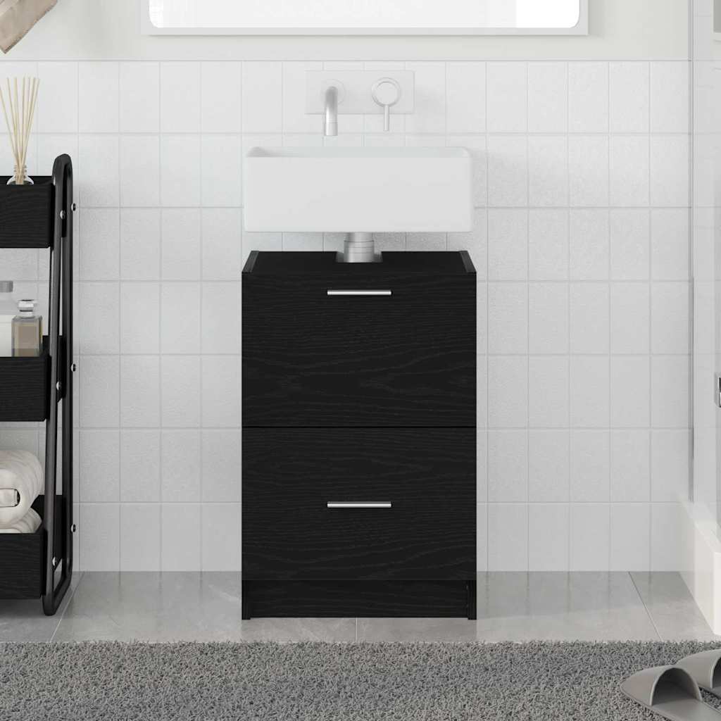 Vidaxl Bathroom Vanity Unit 40x37x59 Cm Freestanding 2 Drawers Compact Stylish Solutions Modern Furniture