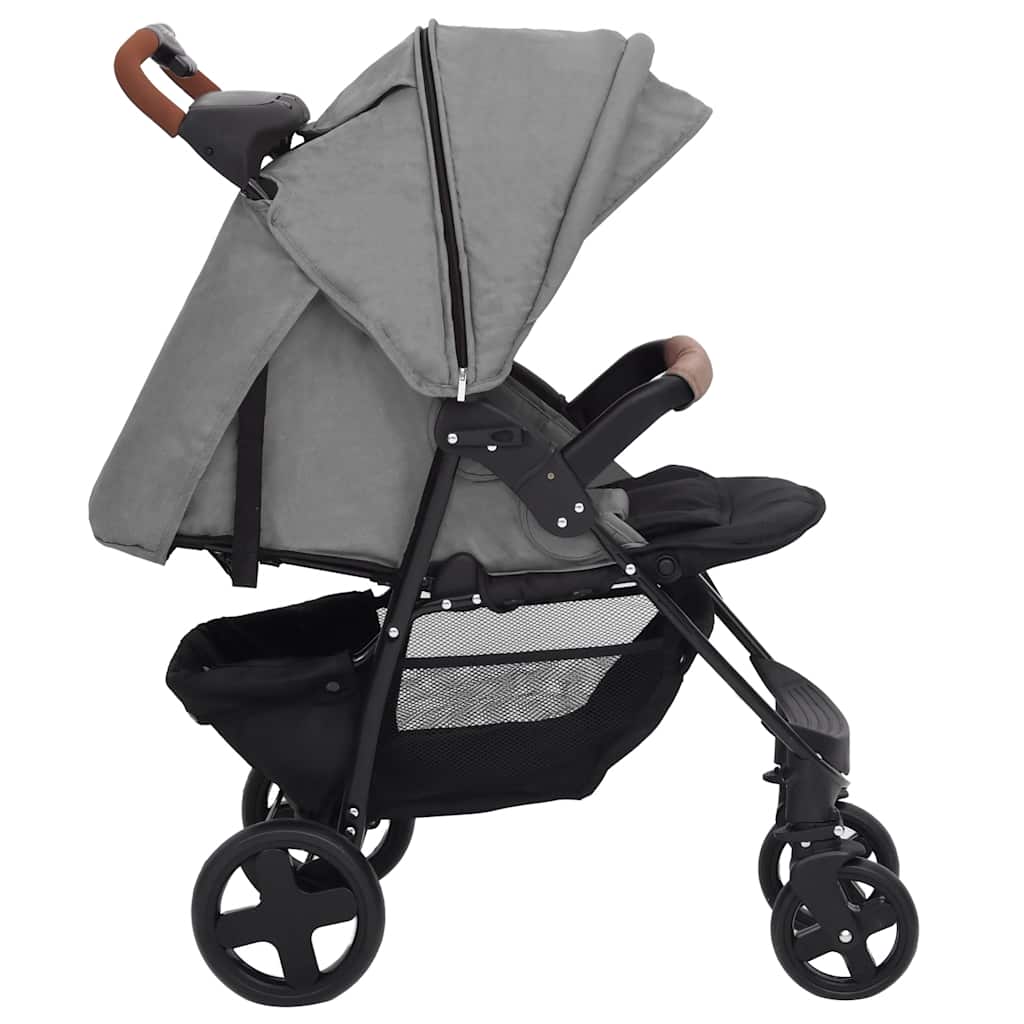 Kinderauto voor 2-in-1, Lichtgrijs, Staal - Kinderwagen, Multifunctionele Kinderwagen, Makkelijk te Gebruiken Kinderwagen, Accessoire voor Ouders, Modern Design