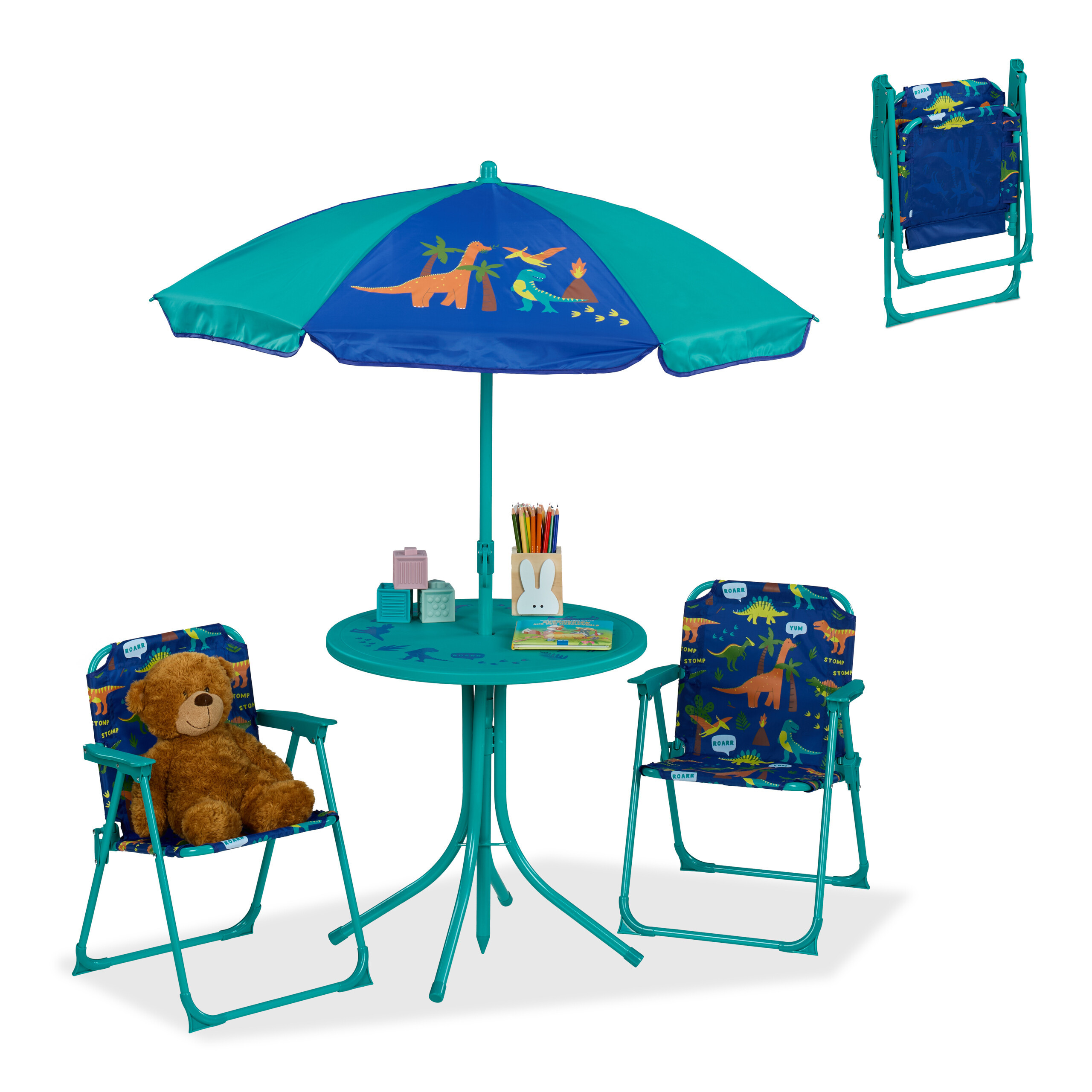 Camping Children' "dino" In Turquoise