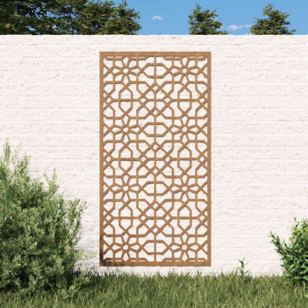 Vidaxl Garden Wall Decoration, Garden Decoration With Moorish Design, Wall Picture Weather-resistant, Wall Art Decoration Wall Decoration, Corten Steel