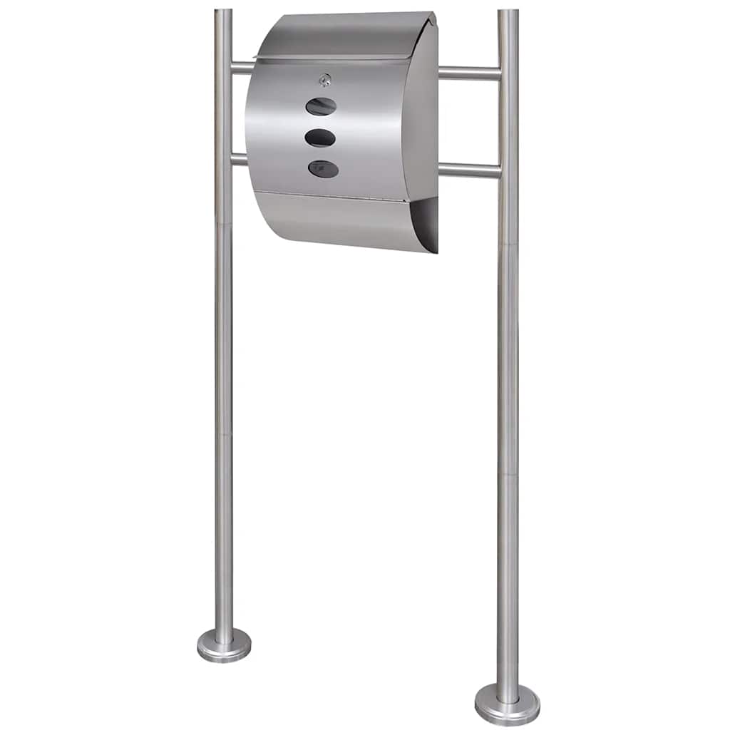 Image of Stainless Steel Mailbox With Stand