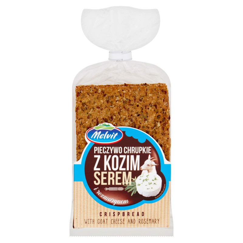 Melvit Crunchy Rye Bread With Goat Cheese And Rosemary 130g