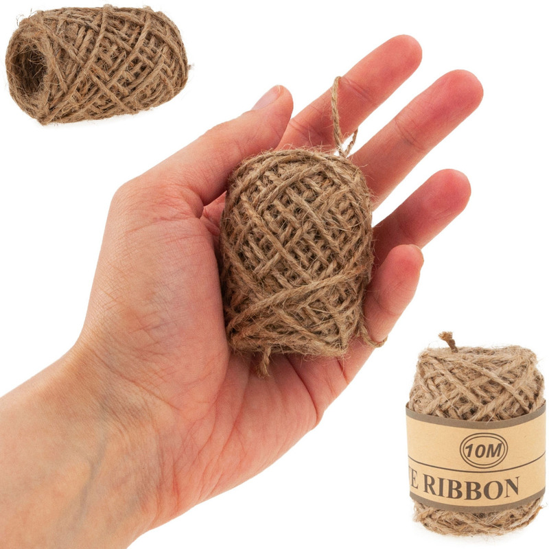 10m Natural Rope, Brown Decorative Plant Ties