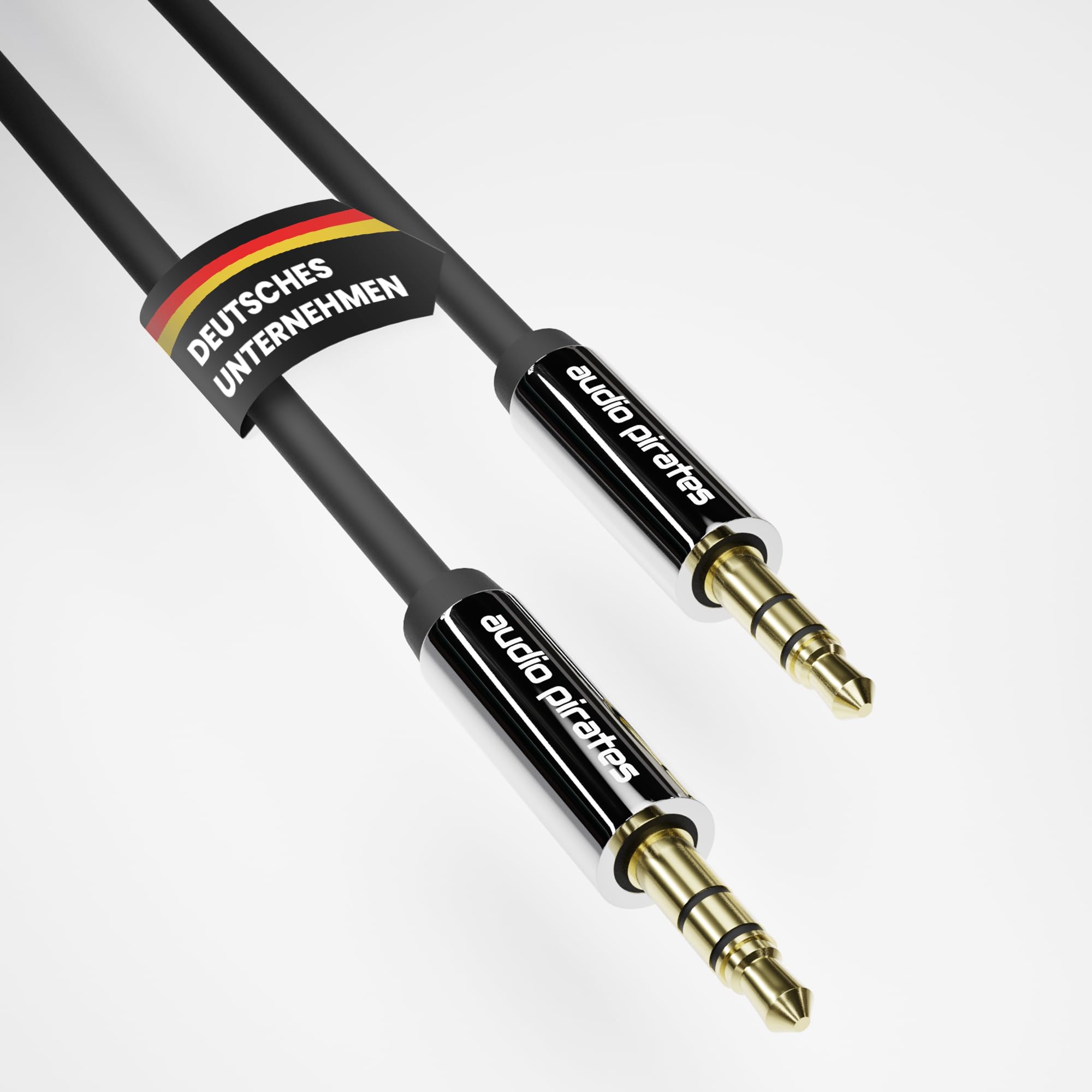 Image of Audio Pirates Aux Cable, Audio Cable - Nylon-braided 3.5mm Plug Cable; Compatible With Car Radios, Headphones, Speakers, Smartphones, Laptops; Flexible