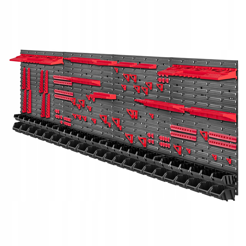 Kadax Tool Board Workshop Wall 232x78 Cm 50 Bins 80 Hooks Garage