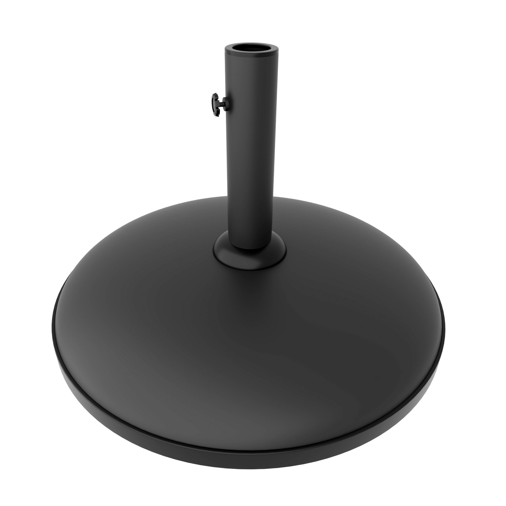 TEMU - Base redonda para sombrilla de jardín Ø45 Cm 15 Kg en cemento negro