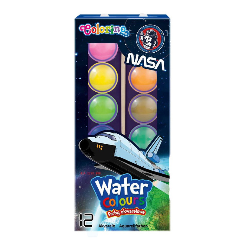 Nasa Colorino Watercolor Paints, 12 Colors