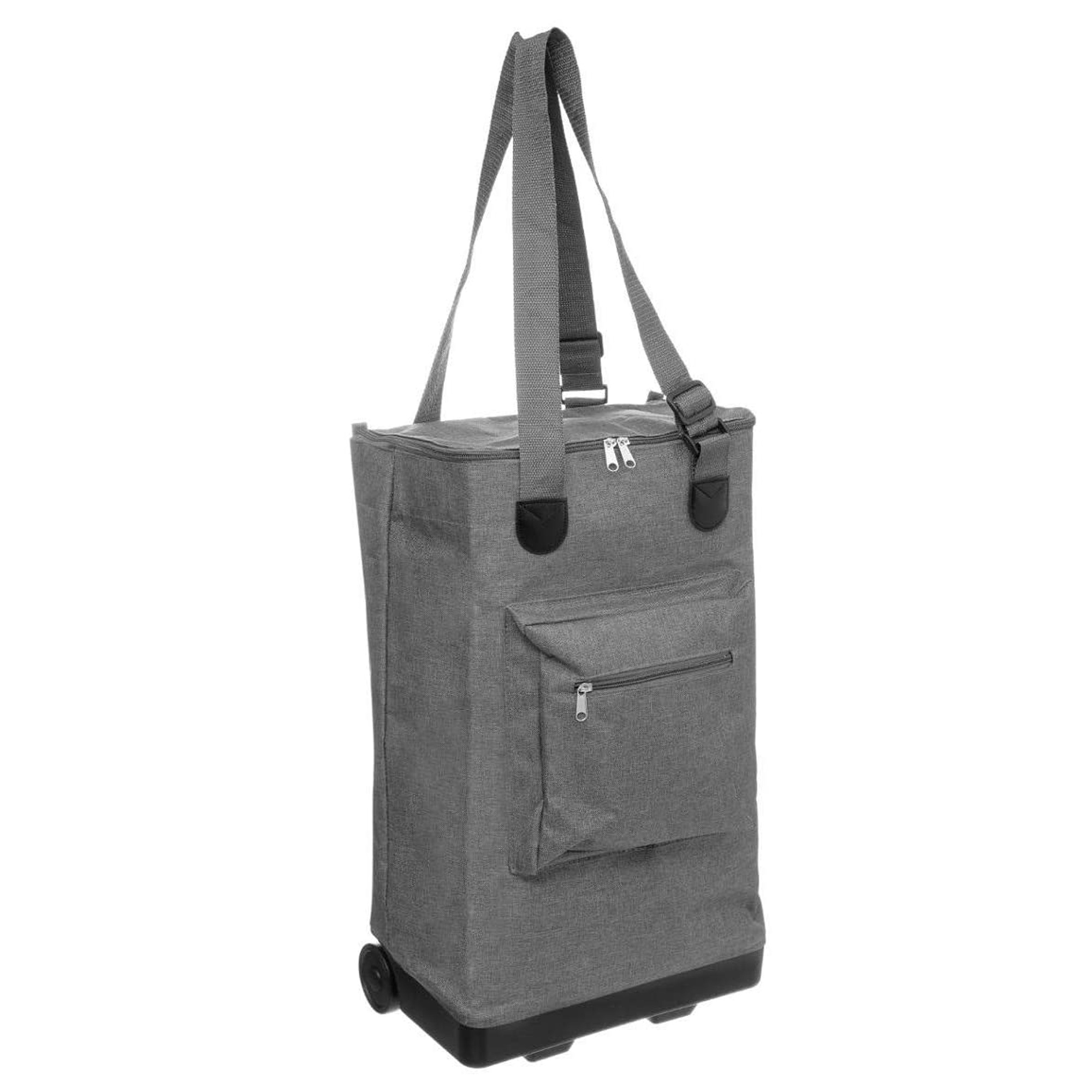 Image of Foldable Shopping Bag With Wheels, 30l