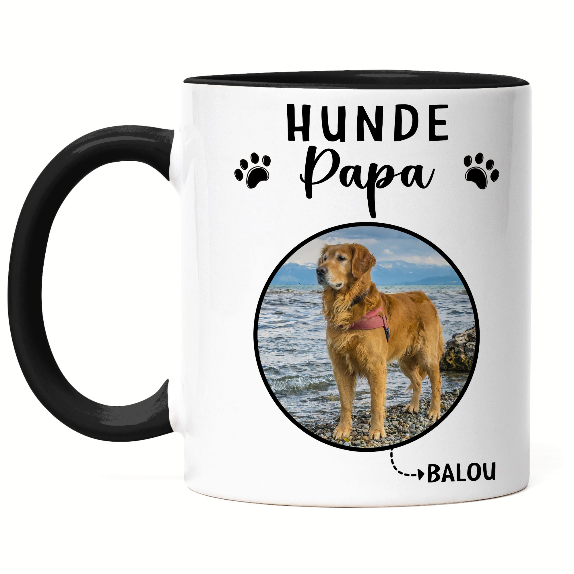Image of Dog Dad Mug With Name And Photo Personalized - Dog Mug Photo Mug For Dog Owners Dog Lovers - Dad Gift Father's Day & Birthday Pet Owner -