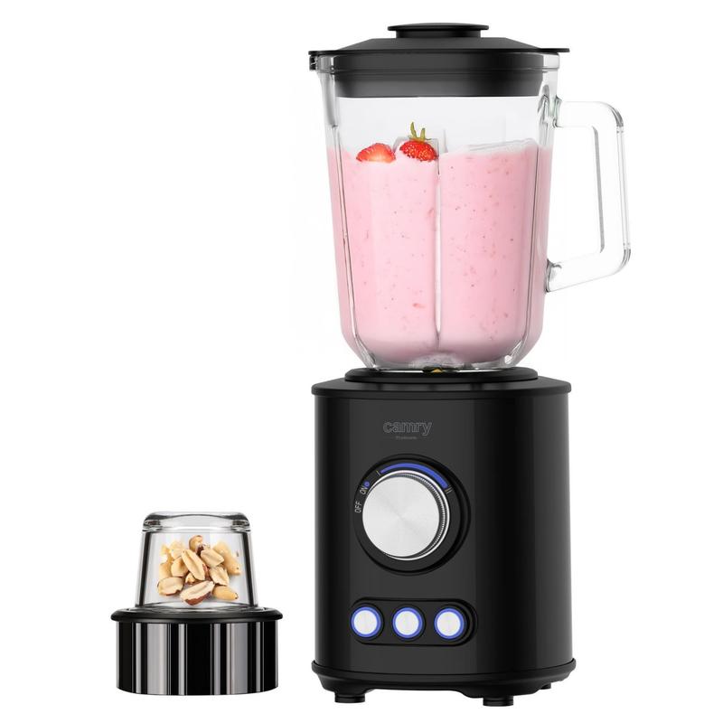 Glass Jug Blender 1.5l 1800w, 2 Speed Levels, 3 Smoothie Programs, Ice , Function, 6-blade Stainless Steel Knife